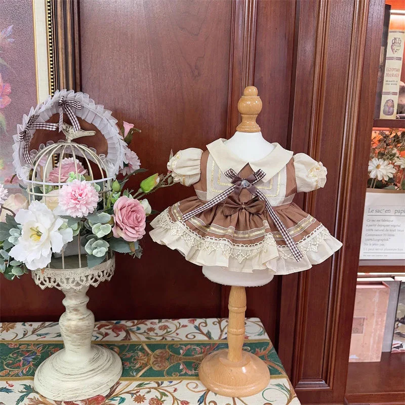 

20cm cotton doll clothes 15mm 10cm doll dress 40mm coffee dress