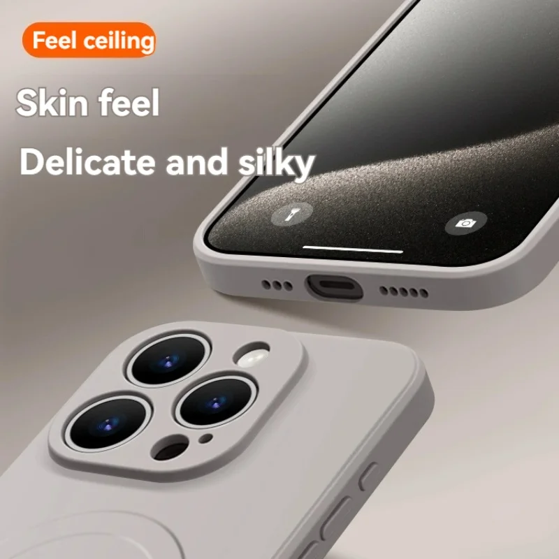 Luxury Magsafe Wireless Charging Phone Case for iphone 15 14 13 12 11 pro max plus Camera protection Magnetic Ring cover