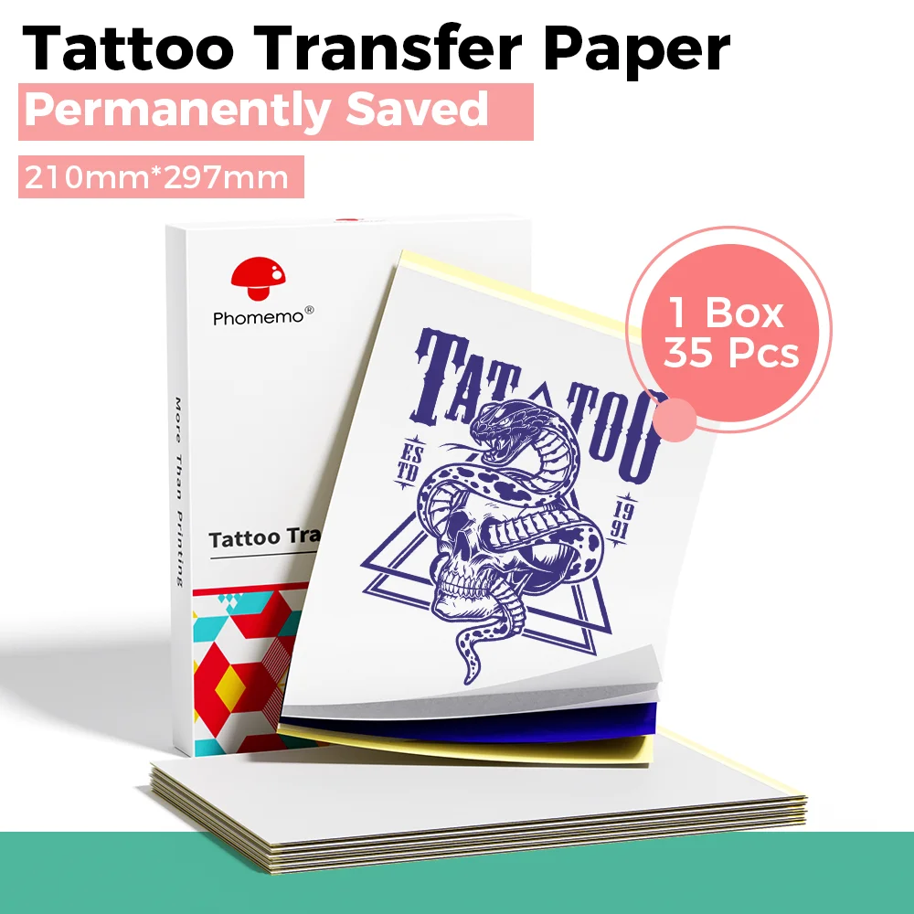 A4 Size Thermal Transfer Tattoo Paper for Phomemo M08F M832 TP81 Portable Printer Stencil Paper for Professional Tattoo Artists