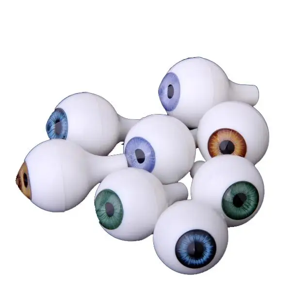 8 PCs Round Acrylic Doll Eyes Eyeballs Halloween Props Accessories 12mm