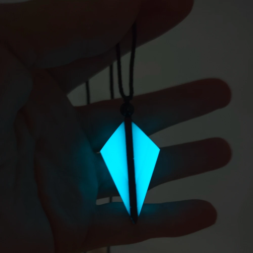 Men and Women Wear Fashionable Vacation Solid Wood&Resin Night Light Handmade Pendant Necklace as a Gift for Daily Wear - view 4