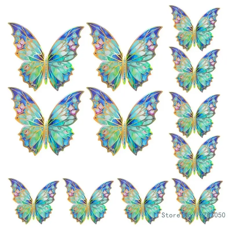 12Pcs 3D Butterfly Wall Decor, 2 Sizes Butterfly Wall Decals Self Adhesive Stickers Butterfly Decorations for Home Room