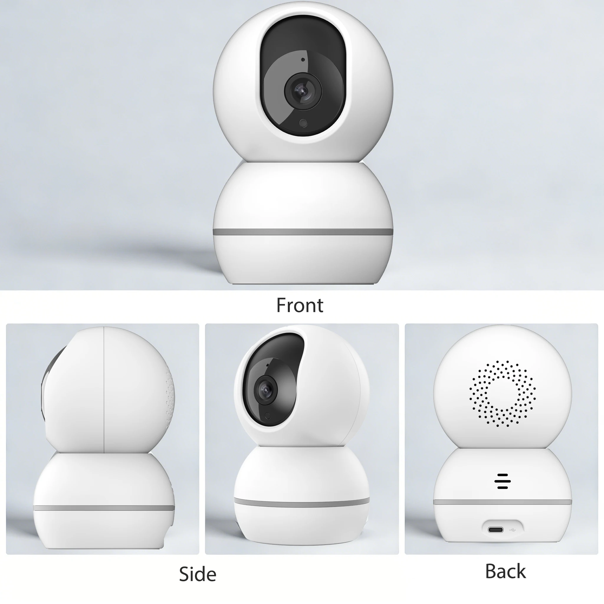 

Камера видеонаблюдения для помещений, поворотно-наклонная, с двусторонней аудиосвязью, обнаружением движения с помощью ИИ, автоматическими оповещениями, функцией plug-and-play.