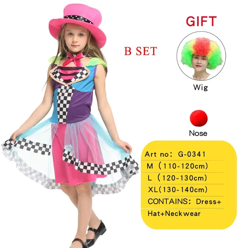 

COSda@An essential for the children's day carnival!Clown cosplay costume for girls, instantly ignites