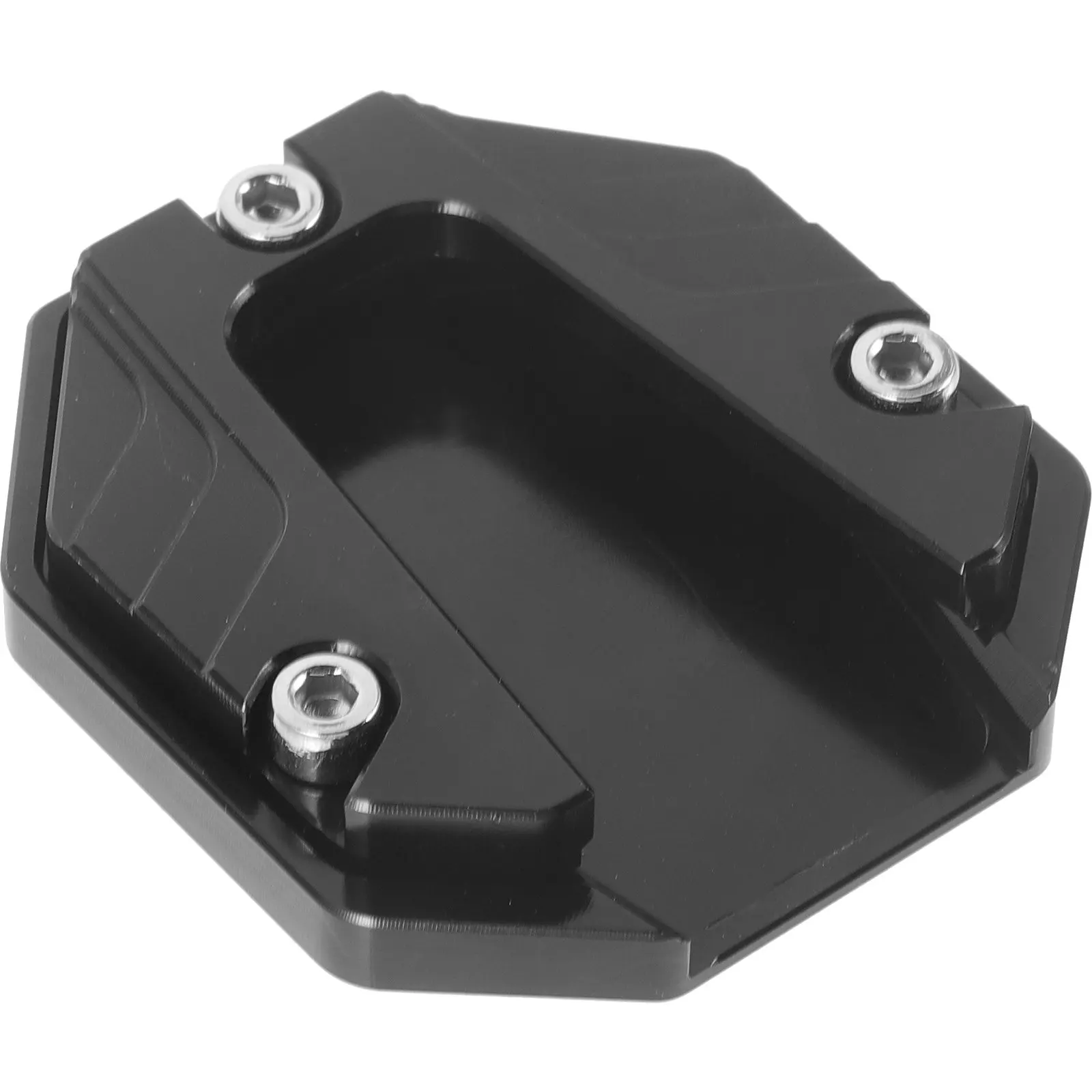 Motorcycle Side Foot Support Plate Non Slip Kickstand Extension Pad for Improved Ground Contact Sturdy Metal Construction