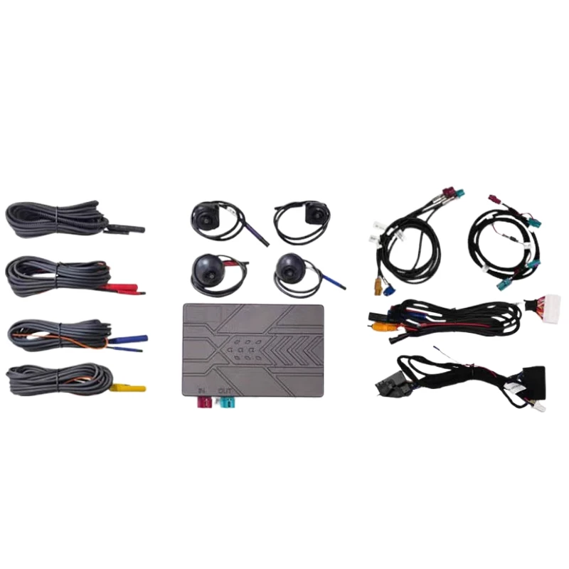 

360° вид на птицы D5 видеорегистратор с двумя объективами, разрешение 1080p, динамическая траектория, водонепроницаемый видеорегистратор для Ford Ranger Everest