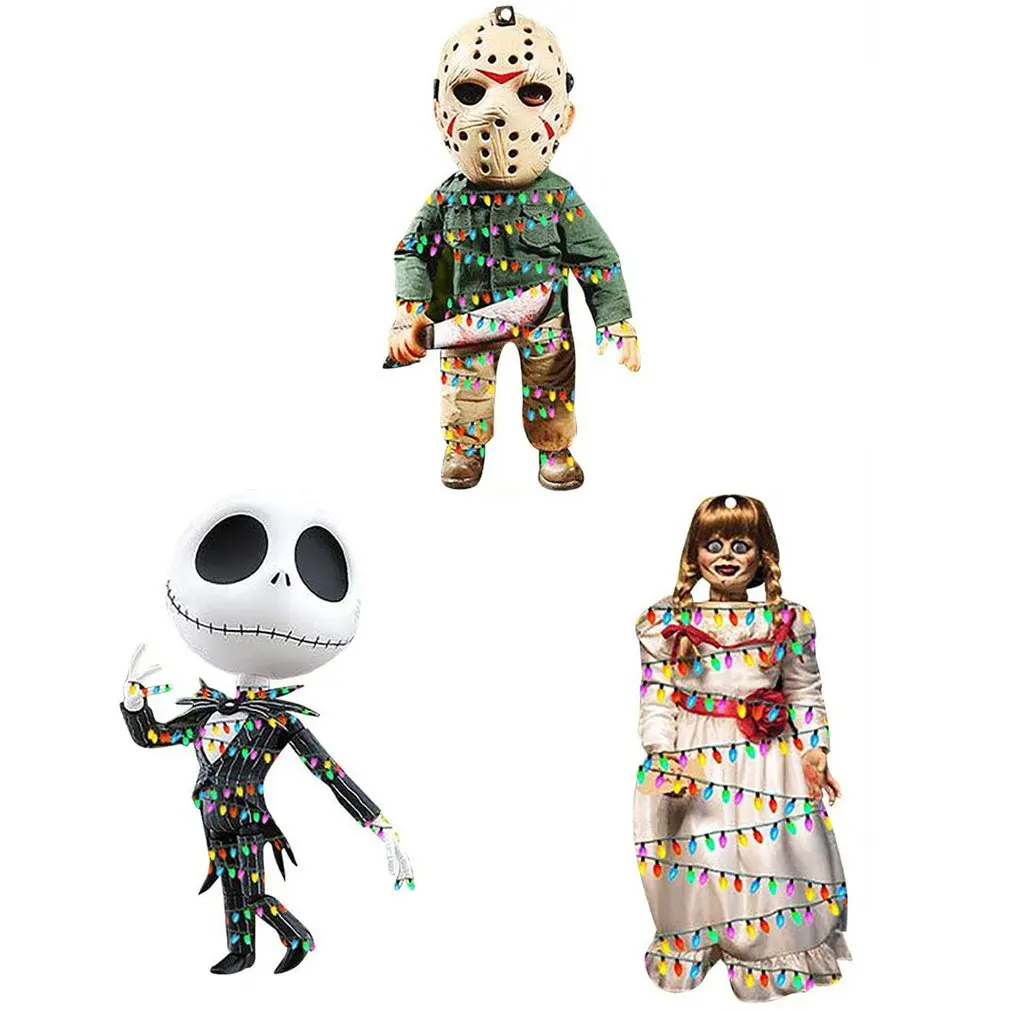 

Horror Movie Characters Ornament For Christmas Tree Decoration Car Rearview Mirror Pendant Hanging Decoration Crafts Collection