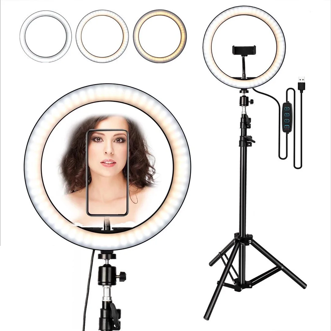 14 12inch Photo Studio lighting LED Ring Light Photography Large Lamp With Tripod Stand for Video Makeup TikTok Youtube Vlog