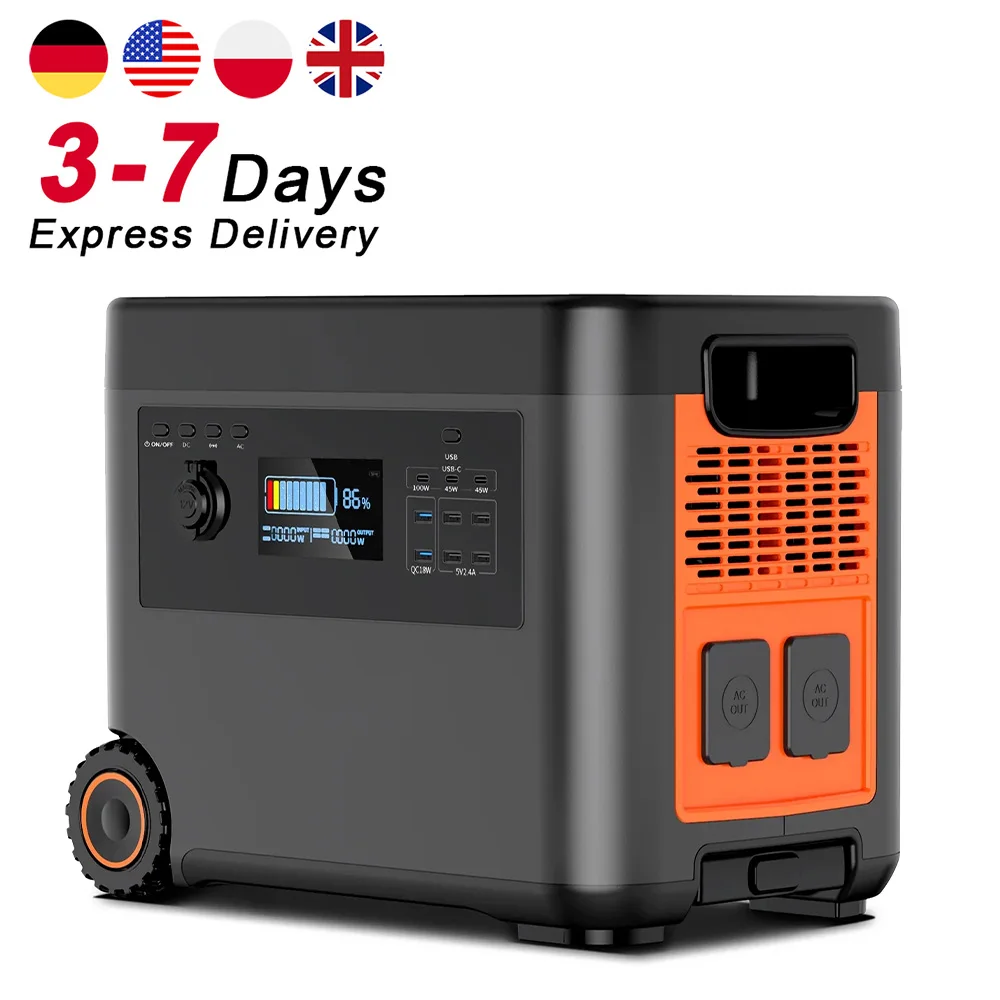 Swalle Germany Stock Home Camping 2500w 3000w 5000w 10000w 220V Electric Portable Solar Power Station Custom