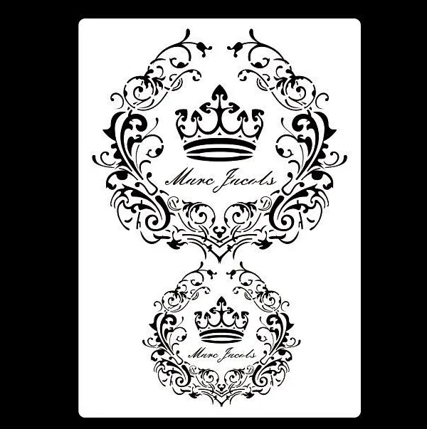 A4 size Crown Flower Wall Painting Stencils Stamp Scrapbook Album Decorative Embossing Craft Paper DIY Flower Label Stencil