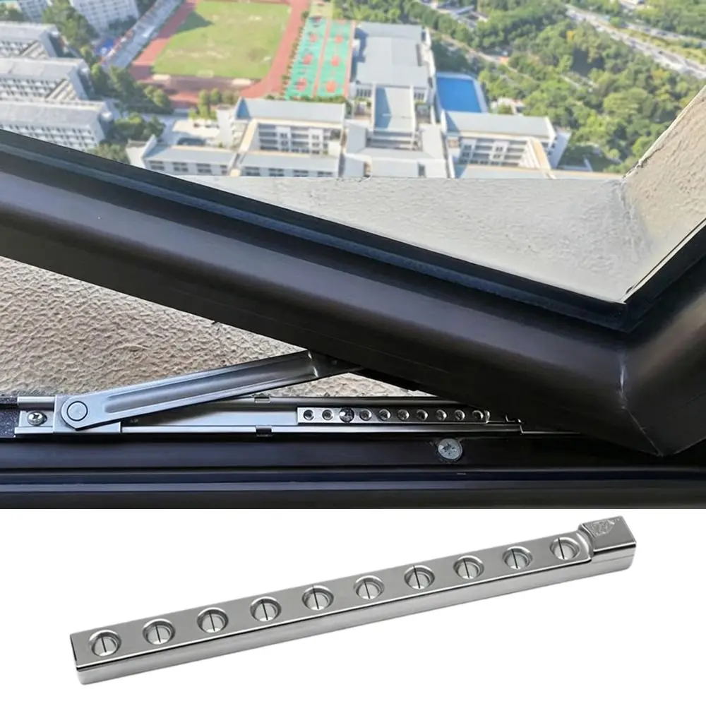 Portable Zinc Alloy Window Limiter Multiple Hole Fixed Design Window Sliding Support Non Punching Window Lock Buckle Home Use