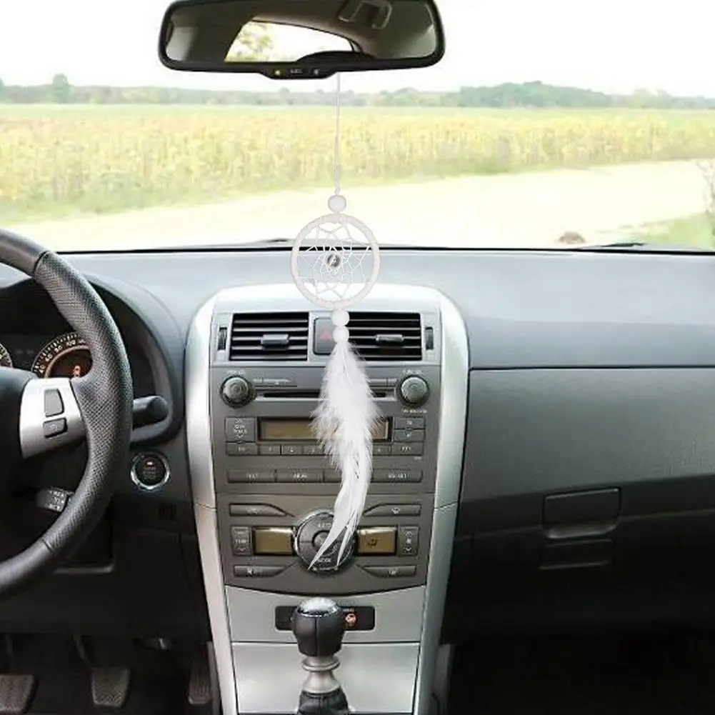 Dream Catcher Car Pendant Wind Chimes Feather Decoration Feather Home Dream Catcher Wall Decor Romantic Car Interior Accessories