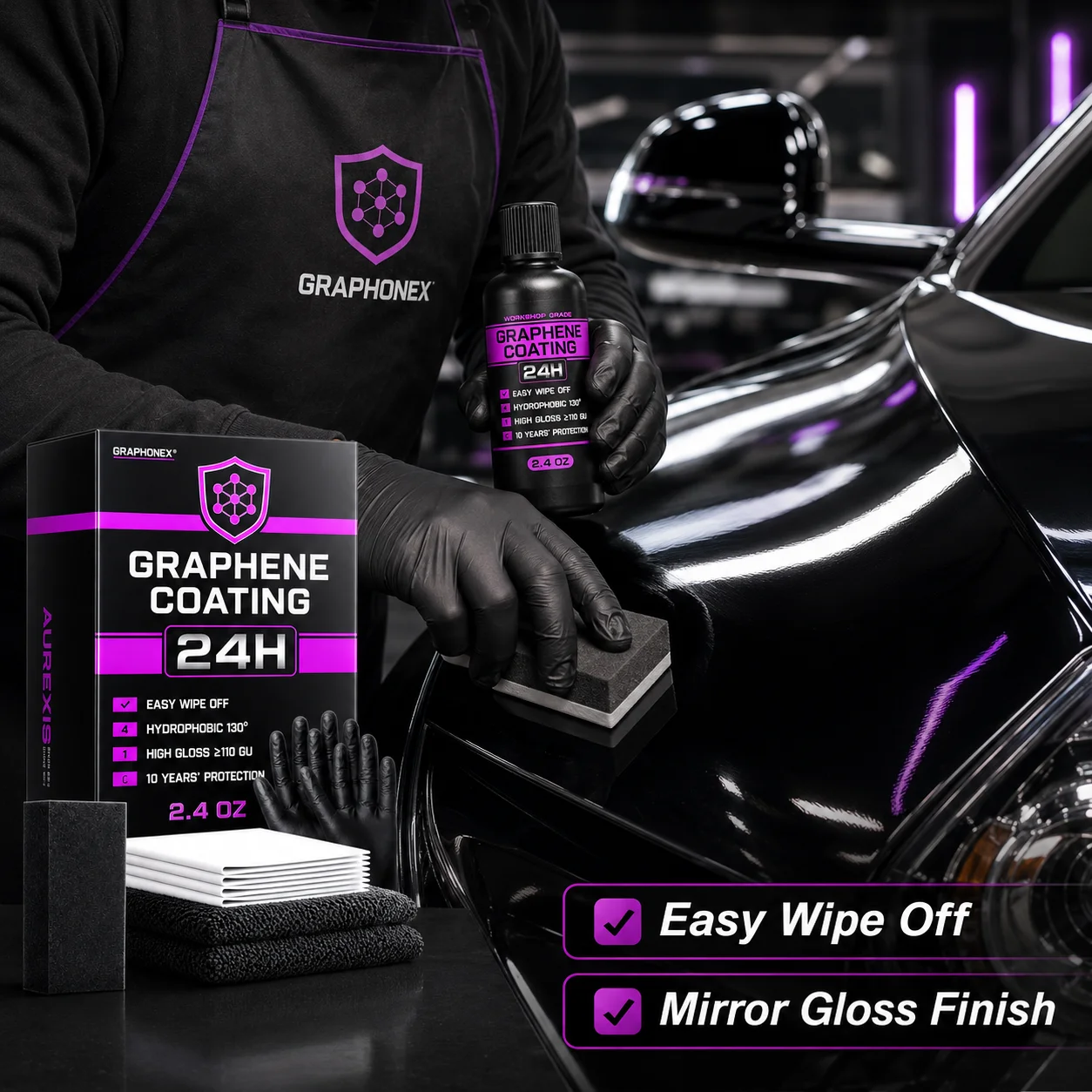 Graphene Nano Ceramic Coating Spray Car Hydrophobic Auto Body Shine Armor Wax Crystal Plating Quick Nano-Coating Paint Cleaner