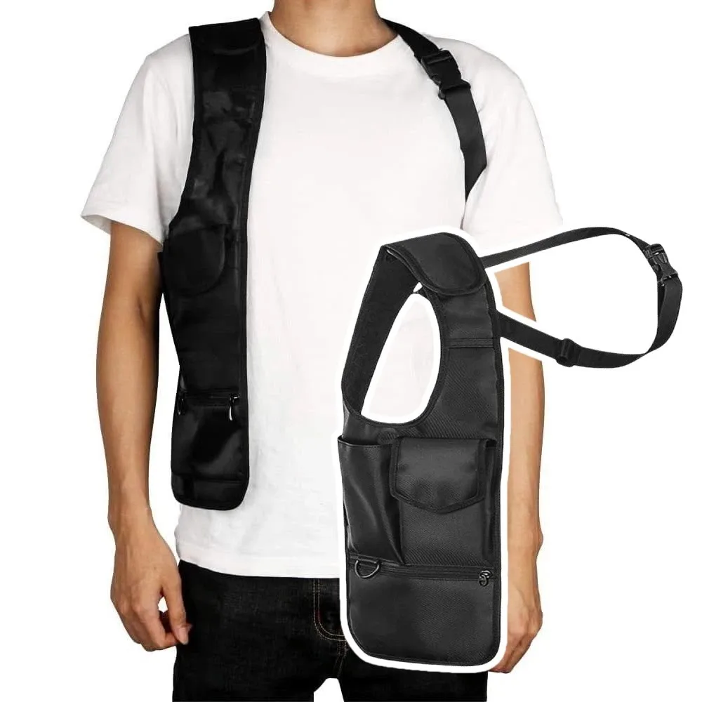 

Black Hidden Underarm Shoulder Bag Single-Shoulder Multi-Pocket Wallet Concealed Pack Portable Adjustable Strap