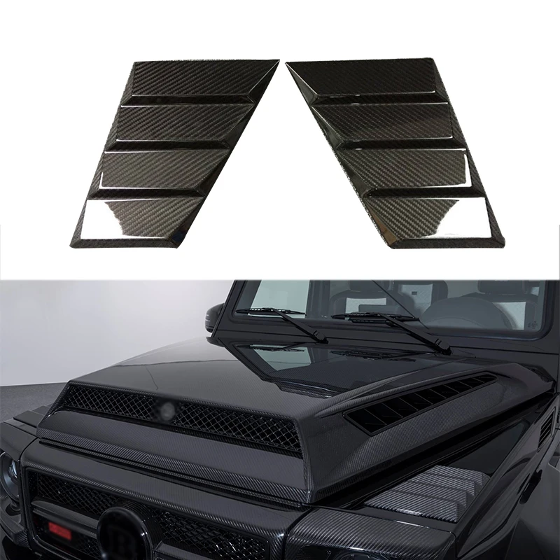 G-class W463 B-style hood side vents for 1990~2018y G63 G65 G500 G550 G350 car bonnet vents fender vents covers carbon fiber