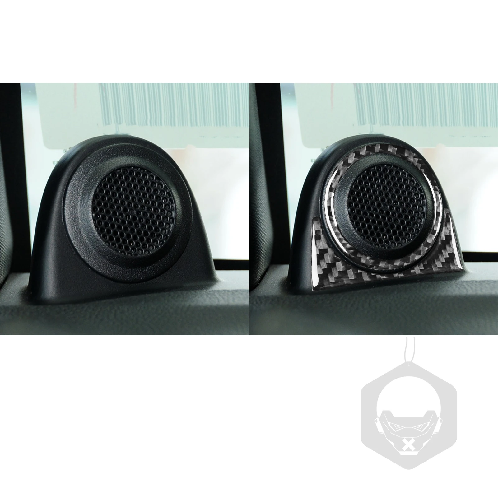 For Jeep Wrangler JK 2011-2017 Carbon Fiber Dashboard Side Horn Panel Trim Cover Car Interior Accessories Decorative Stickers