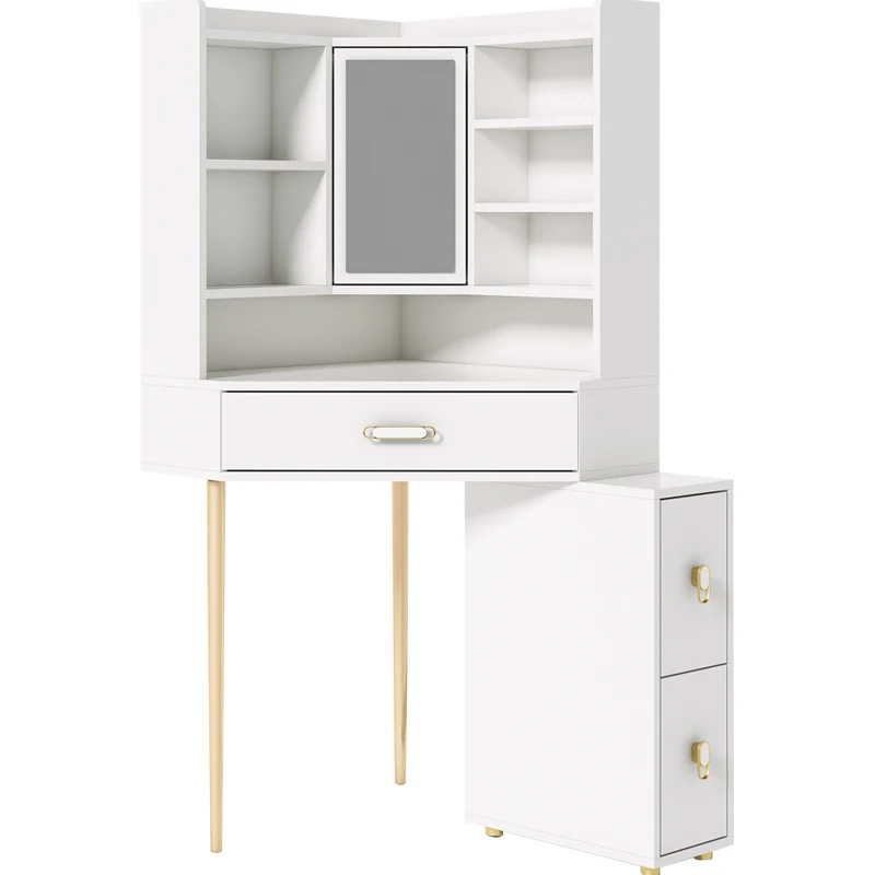 

Corner dresser bedroom modern simple small triangular dressing table storage cabinet integrated Internet celebrity