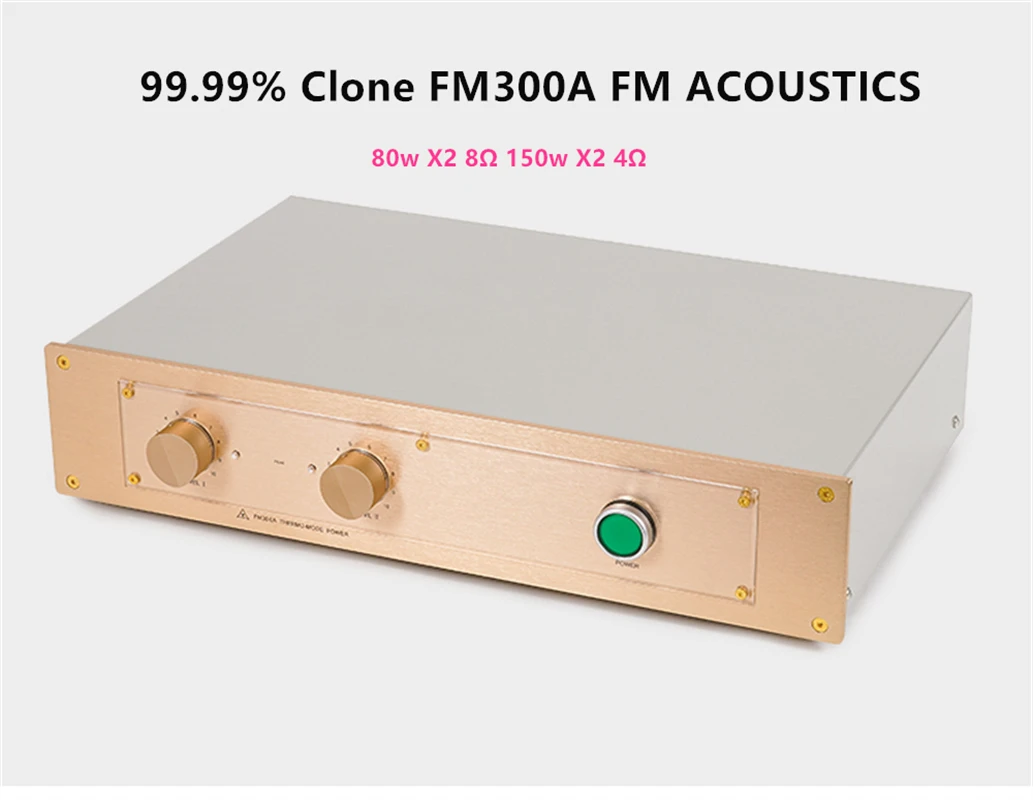 

2024 Upgraded 99.99% Clone FM300A FM ACOUSTICS Hi Fi Audio 80w X2 8Ω 150w X2 4Ω Power Amplifier With High-end Components