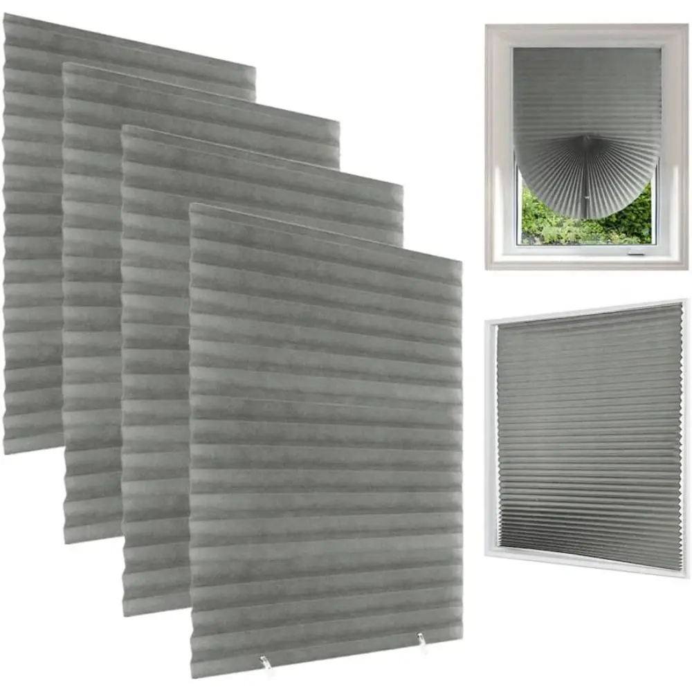 Temporary Curtain Sunshade Curtain UV Block Non-perforated Half Blackout Blind Adjustable Thermal Insulated Window Shade
