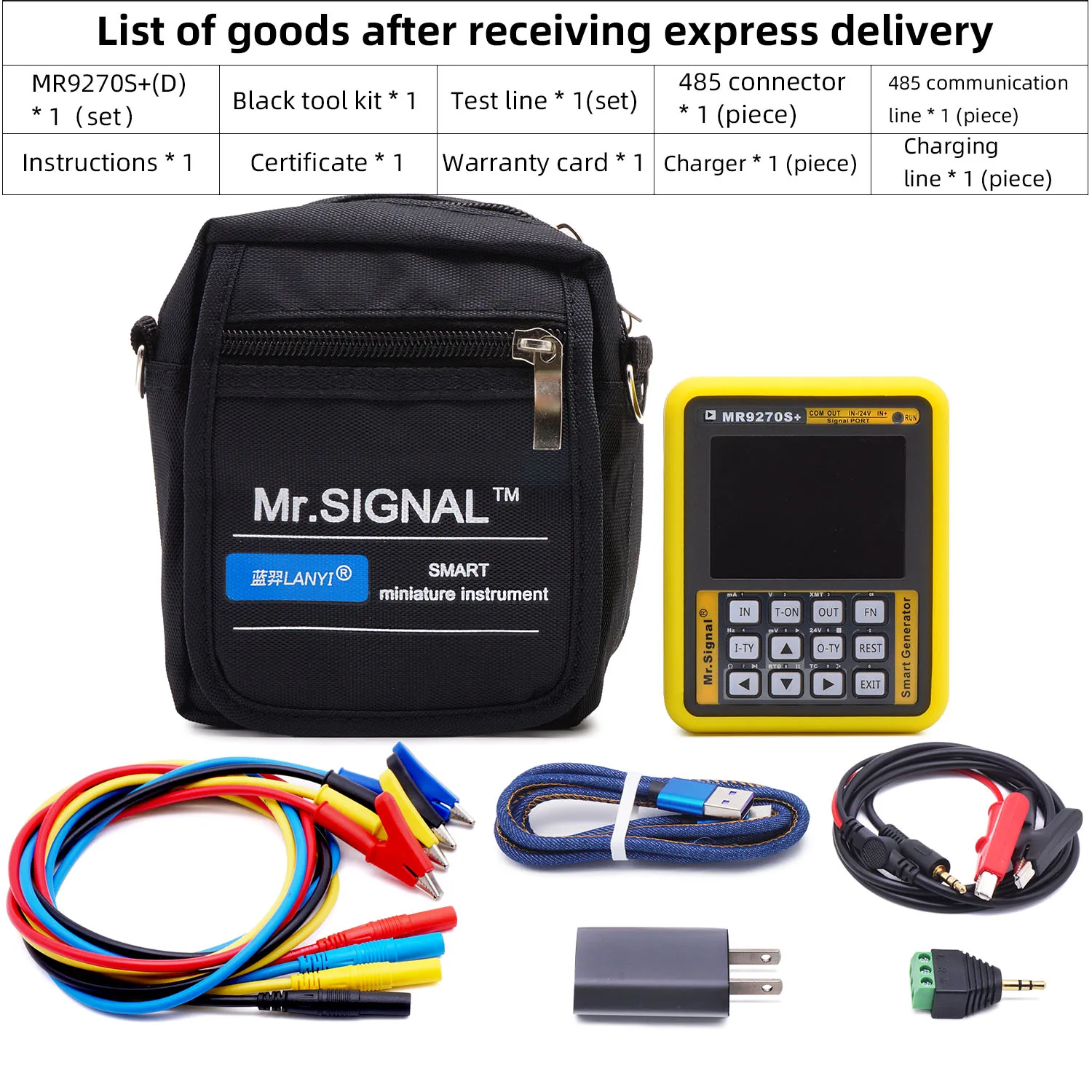 Imagem -04 - Handheld Termopar Pressão Transmissor Logger Gerador de Sinal Calibrar a Tensão Atual Pt100 Frequência Pid Mr9270s +420ma