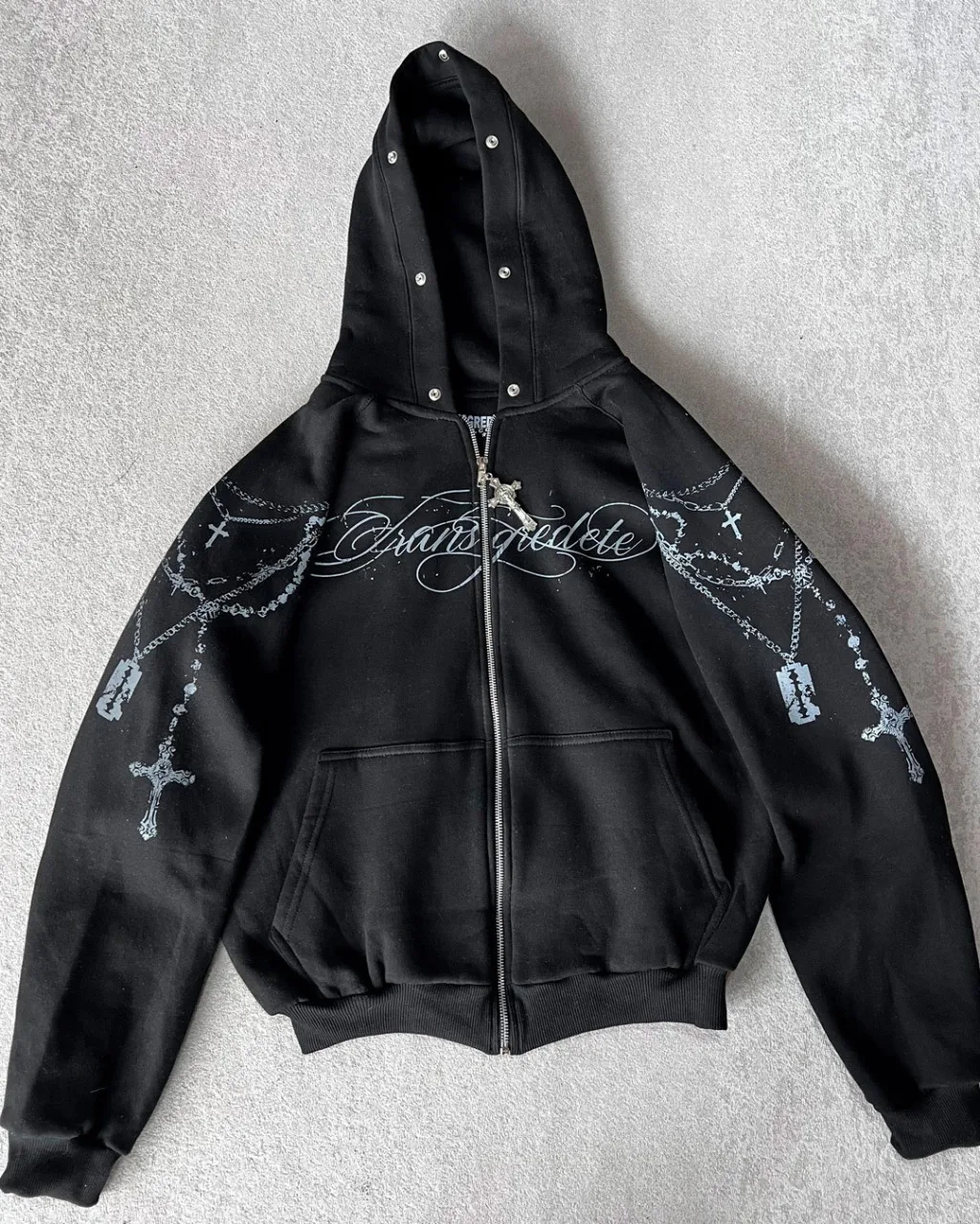 

Hip hop style fashionable hoodie jacket with detachable brim and design sense, zipper style hoodie jacket, fashionable new style