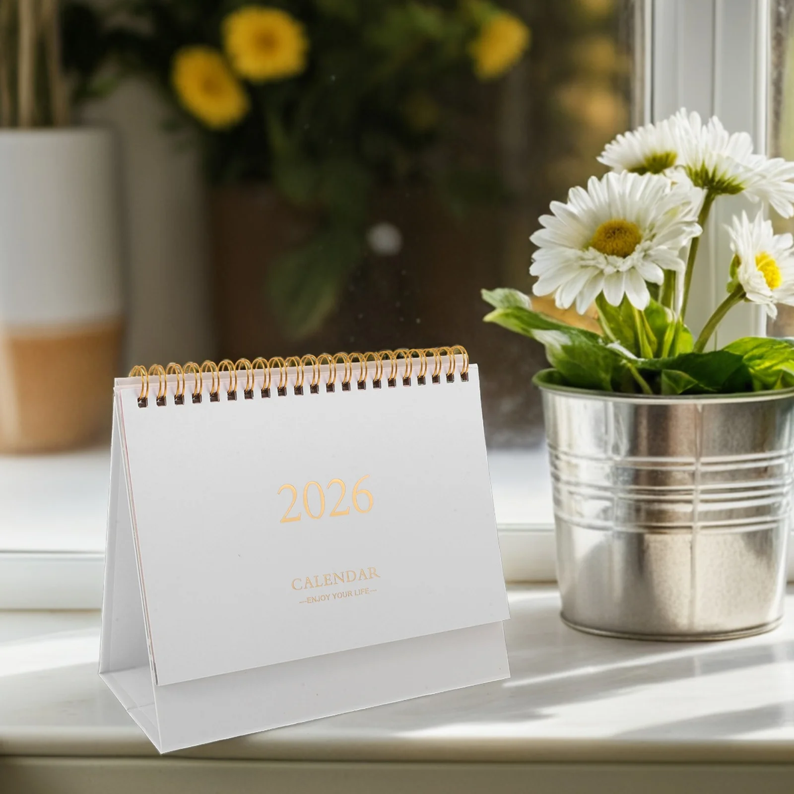 

Desk Calendar Mini 2026 Standing Monthly Calendar Minimalist Design for Daily Planning Thick Page Notepad Decorative Office Desk