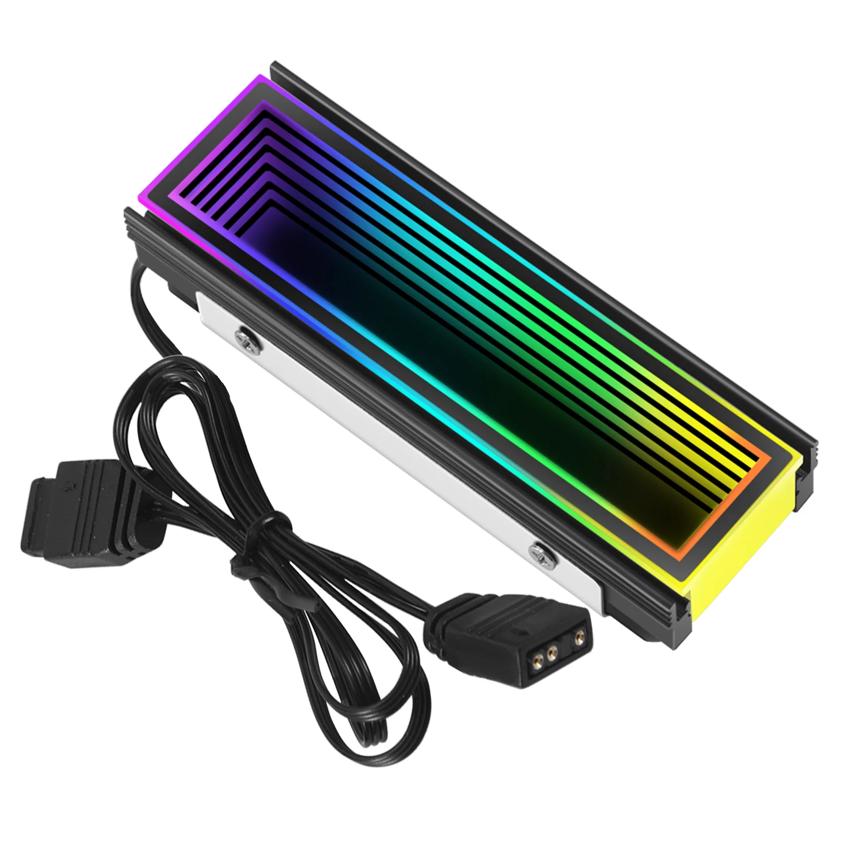 5V ARGB Sync Computer 2280 SSD M2 Radiator PC RGB M.2 Nvme Cooling Heatsink Solid State Drive Cooling Radiato A