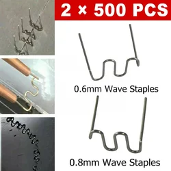 Grampeador plástico S Wave para amortecedor de carro, Hot Staples, pistola de solda, ferramentas de reparo automático, carroçaria, 0,6mm, 0,8mm, 1000pcs