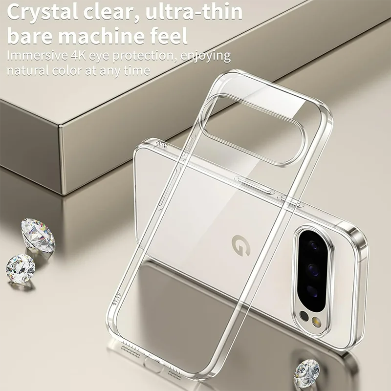 Ultra Thin Shockproof Silicone Case For Google Pixel 9A 9 ProXL 8 7 6 A Pro XL 8A 7A 6A Soft Cover Clear Ultra Thin Shell Funda