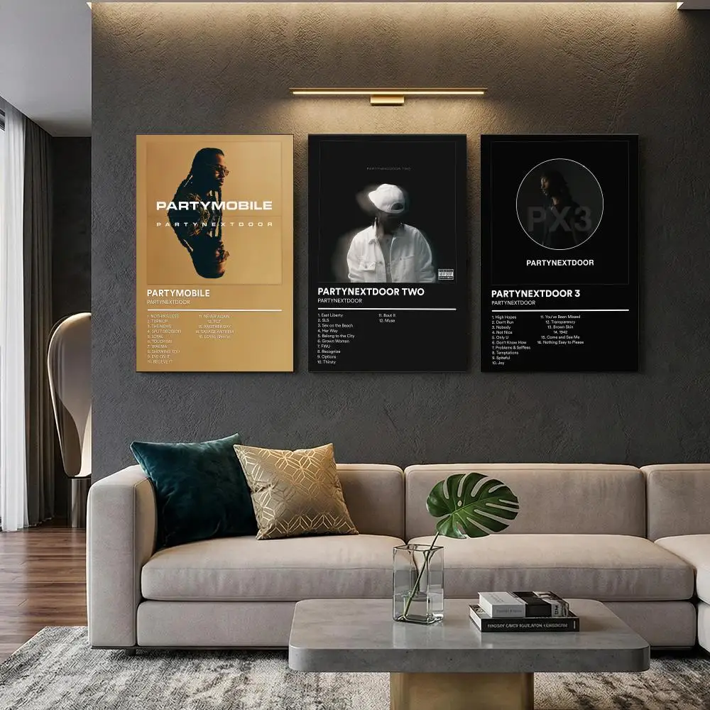 Singer P-PARTYNEXTDOOR Poster Modern  Wall Art Aesthetic Minimalist Bedroom Decor Cafe Home Gift