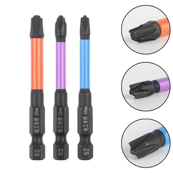 3 pçs 65mm magnetismo especial cruz chave de fenda bit fph1/fph2/fph3 liga aço lote cabeça nutdrivers para soquete interruptor ferramentas elétricas