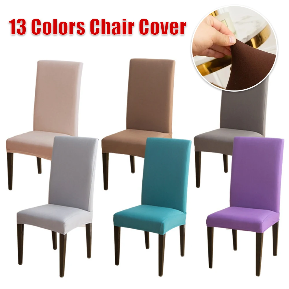 Thickened Elastic Chair Cover Full Package Furniture Protectors One-piece Solid Colour Chair Cover for Living Room Bar Chair