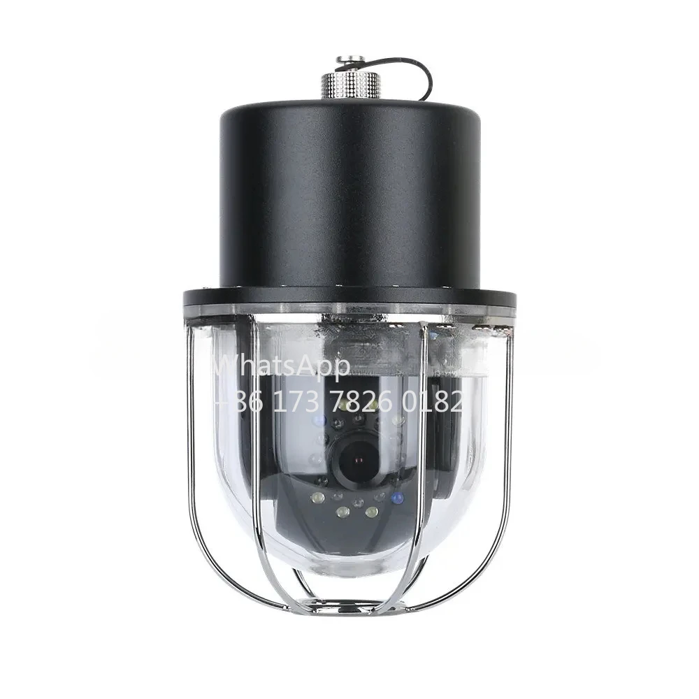 Gravador DVR de 7 polegadas Câmera de vídeo para pesca subaquática IP68 à prova d'água 20 LEDs Dome giratório de 360 graus