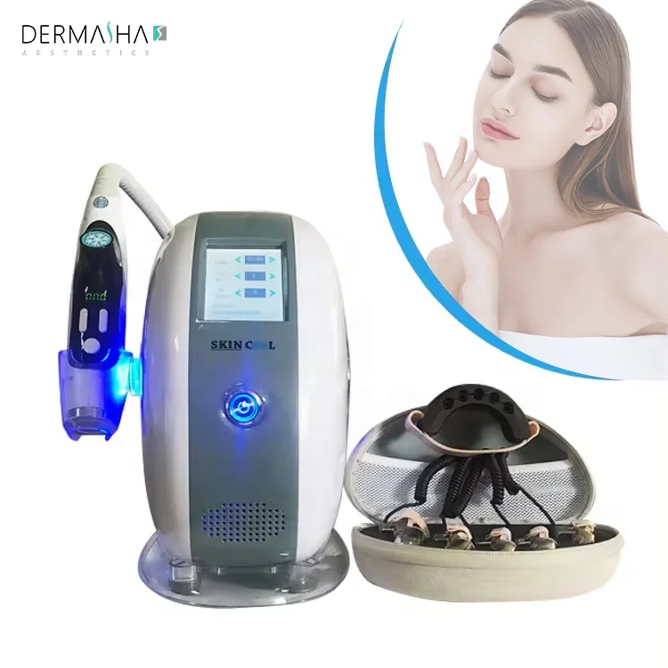 Dermasha 2024 Hot Sale Eye Care Gold Finger Massager Beauty Machine Face Body Massage Ems Microcurrent Diamond Golden Finger