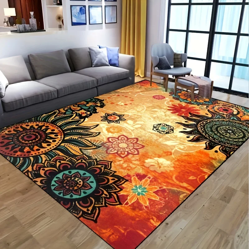 

Colorful Star Sky Mandala Carpet for Living Room Gorgeous Floor Mat Girl Rug Floral Bathroom Area Rug Hallway Bedroom Decoration