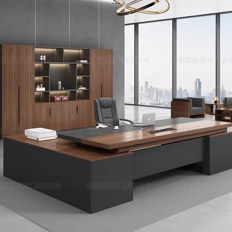 

Standing Wooden Office Desk Modern Computer Decoration Storage Office Desk Minimalist Display Scrivania Commercial Furniture