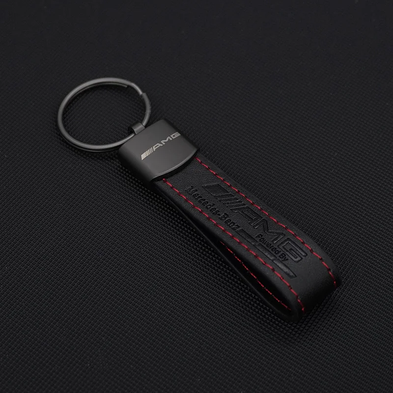 Porte-clés de voiture en cuir, accessoires pour Mercedes benz AMG W203 W204 W205 W209 W210 W211 W212 W176 W166 W163 W221 GLA