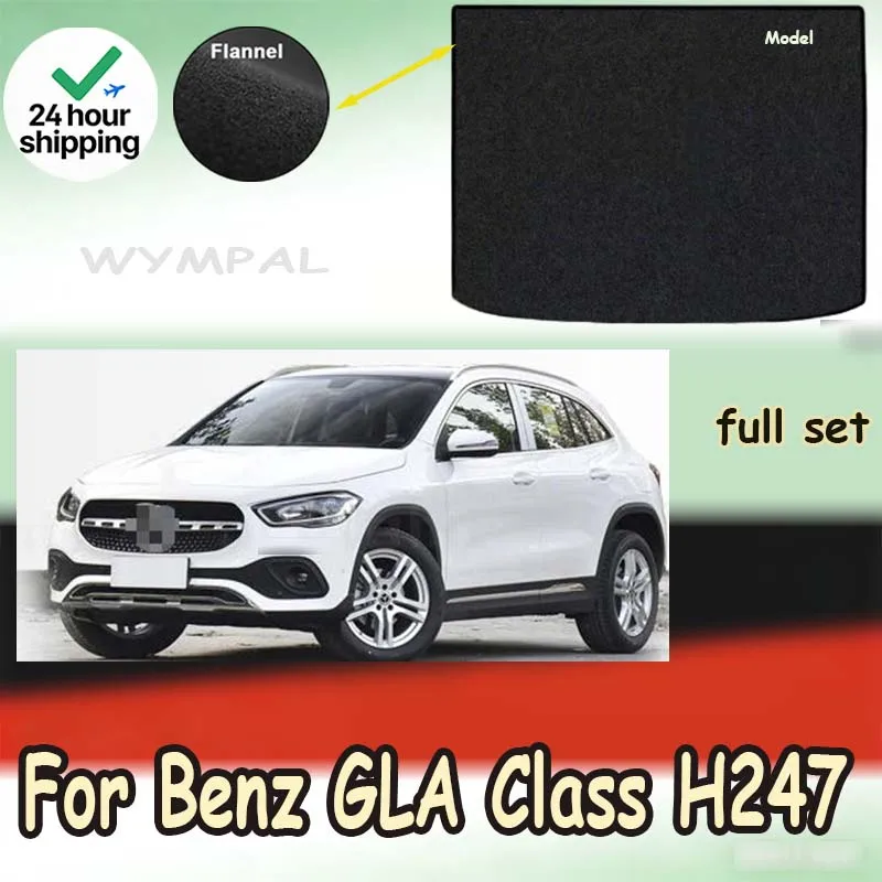 

ECOAUTO Rear Trunk Mat For Benz GLA Class H247 2020-2024 Boot Cargo Floor Carpet Pads