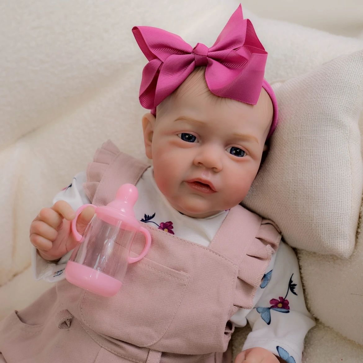 

19 inch Maryann Reborn Baby Doll Realistic Newborn Size, 3D Skin Texture with Visible Veins, Handcrafted Collectible Art Doll