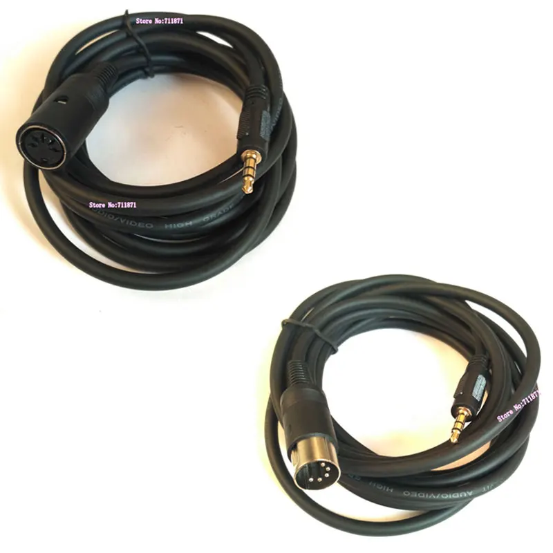 

A B Type 5 Pin DIN MIDI Female Male TRS 3.5mm Male Adapter Wire Cord Stereo TRS 3.5 Male 5Pin DIN Male Female Audio Cable Line