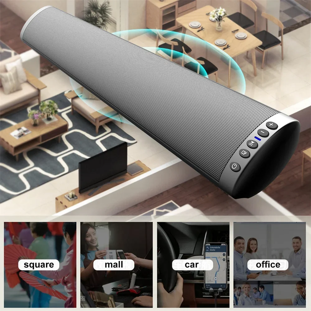 Soundbar Távolbelátás haza Színkör vel subwoofer Drótnélküli Bluetooth 5.0 speakers 3D Bekerét hifi vel Optikai RCA Kiegészítő Távoli kontroly