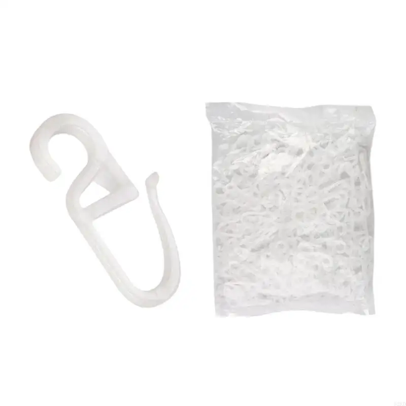 62KD 100Pcs Curtain Movement Essential S Shaped Quiet Track Glider Hook Track Hook