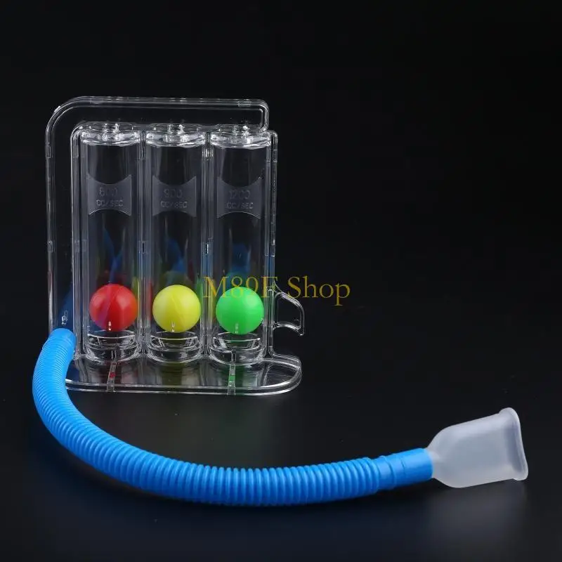 

M89F 3-Ball Deep Breathing Exerciser Capacity Training Device Breath Exercises and Measurements