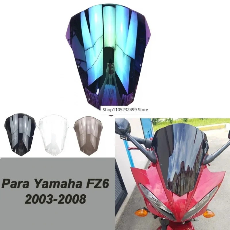 For Yamaha FAZER FZ6 Fazer S2 FZ6 2003 2004 2005 2006 2007 2008 Motorcycle Windshield FZ 6 S 03 06 07 04 05 08