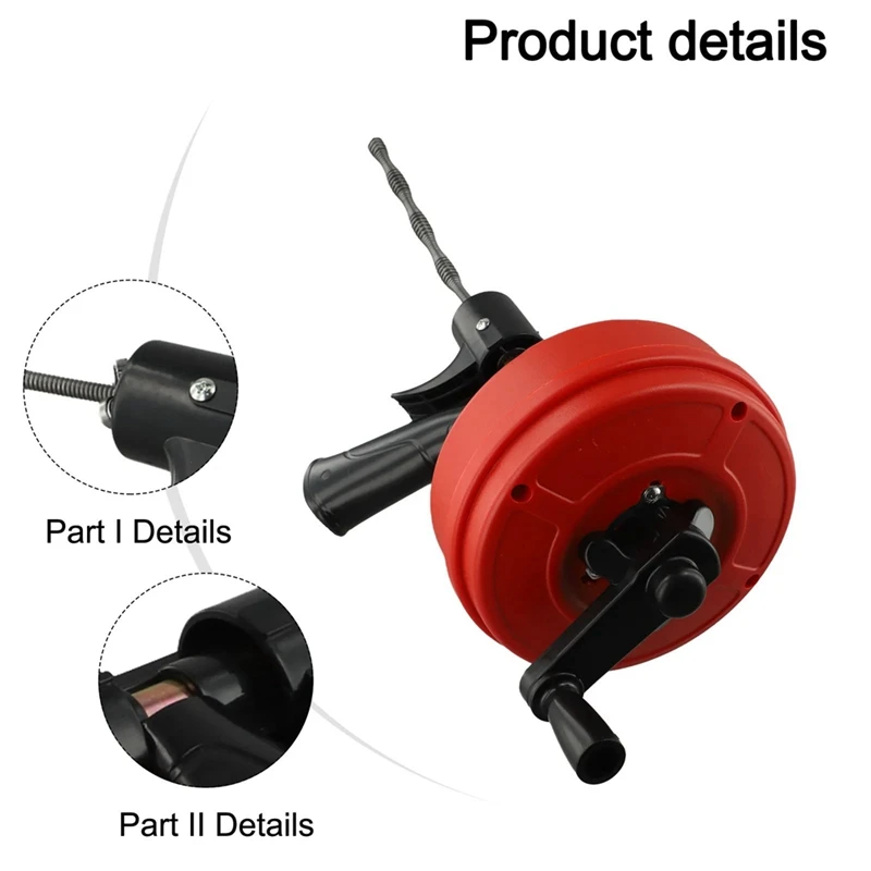 5M Pipe Dredging Machine Sewer Pipe Unblocker Snake Pipe Dredging Tool Professional Plumbing Snake Sewer Blockage Tool view 4