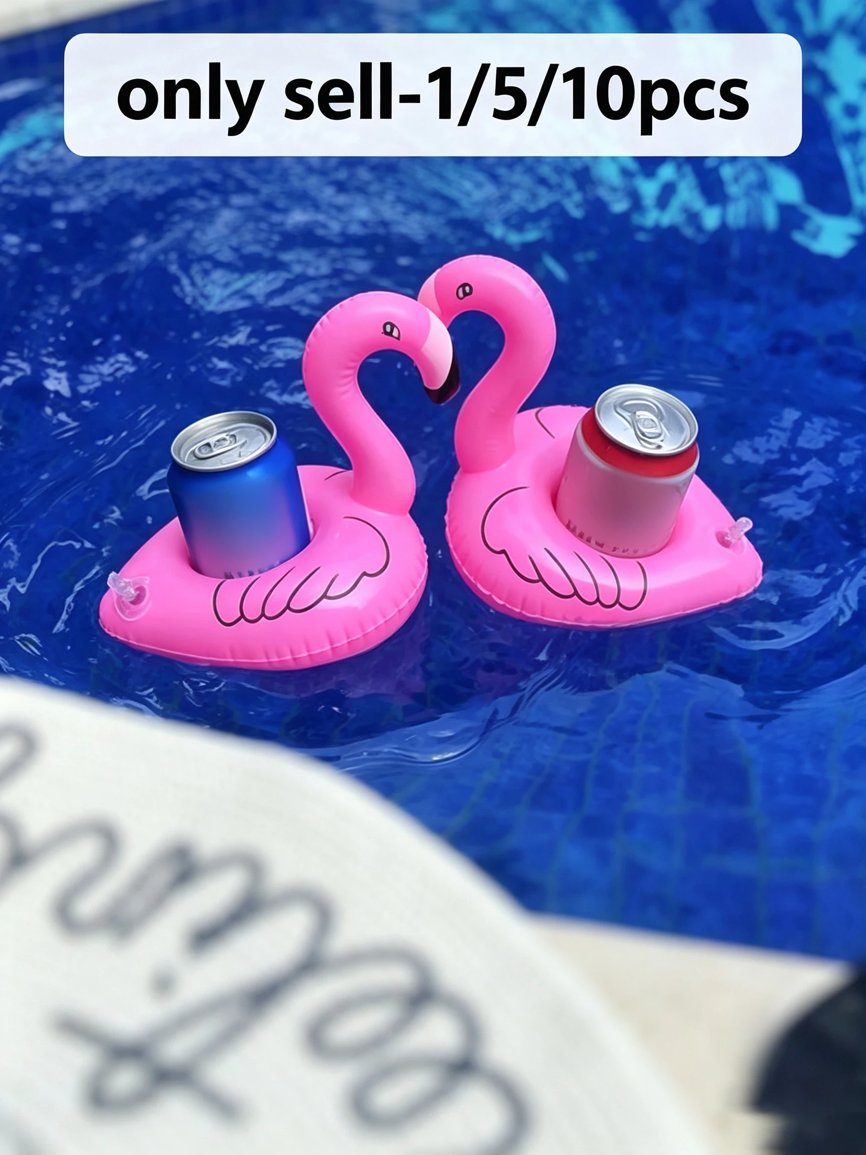 1/5/10Pool Float Drink Holder Set - Inflatable Beverage Restraint Summer Pool Party Baby Shower Gift Cup Floats Available