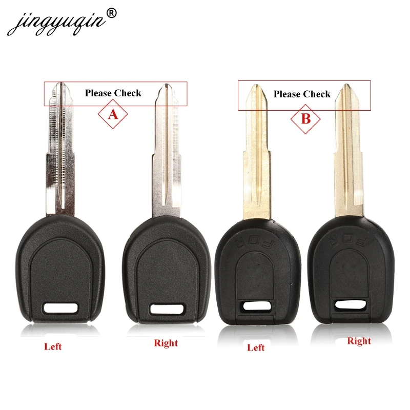 jingyuqin Transponder Remote Car Key Shell Case Fob For MITSUBISHI Colt Lancer Mirage Outlander Pajero Left/Right Blade No Chip
