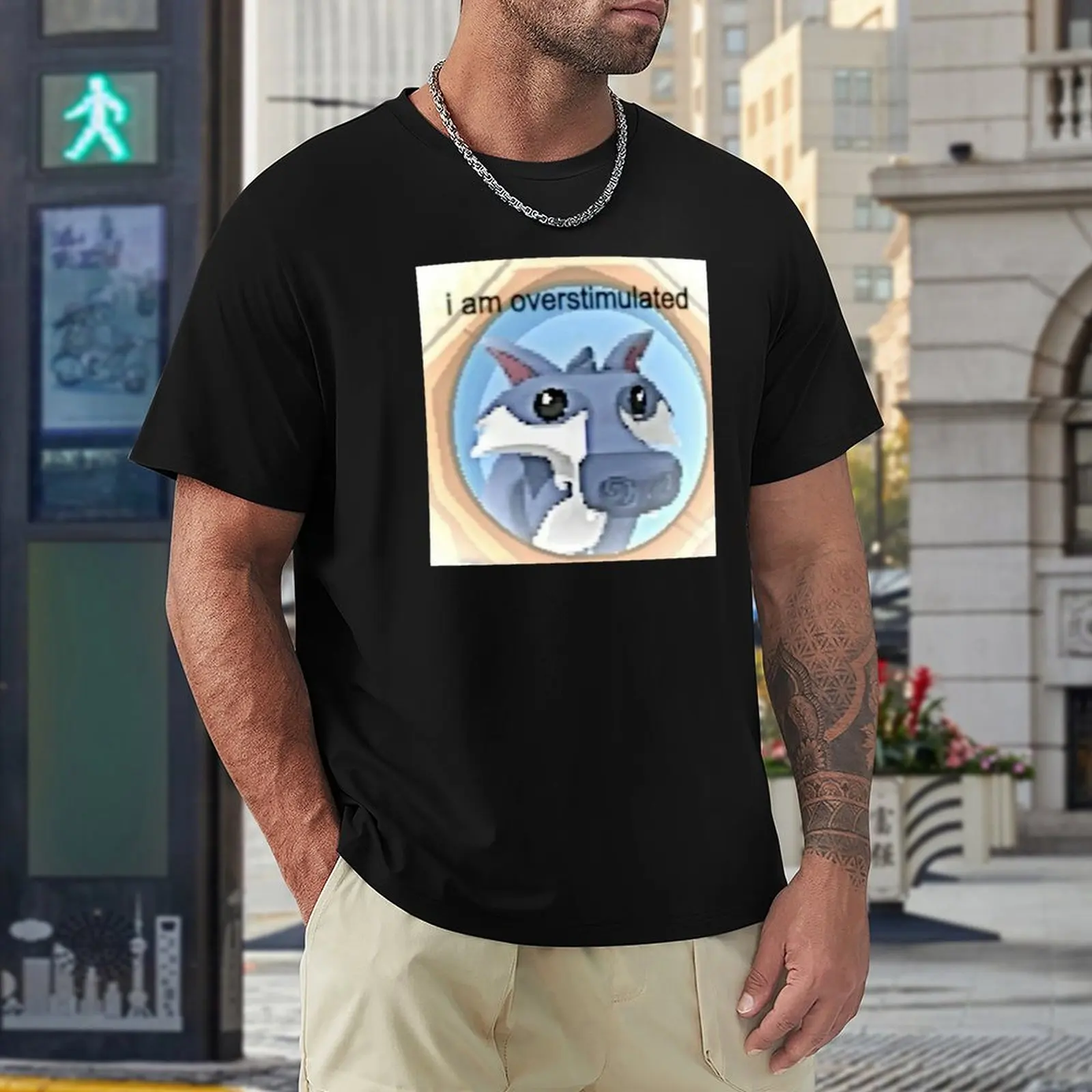 

i am overstimulated animal jam meme T-Shirt summer shirt vintage for a boy graphic t shirt vintage vintage t shirt men