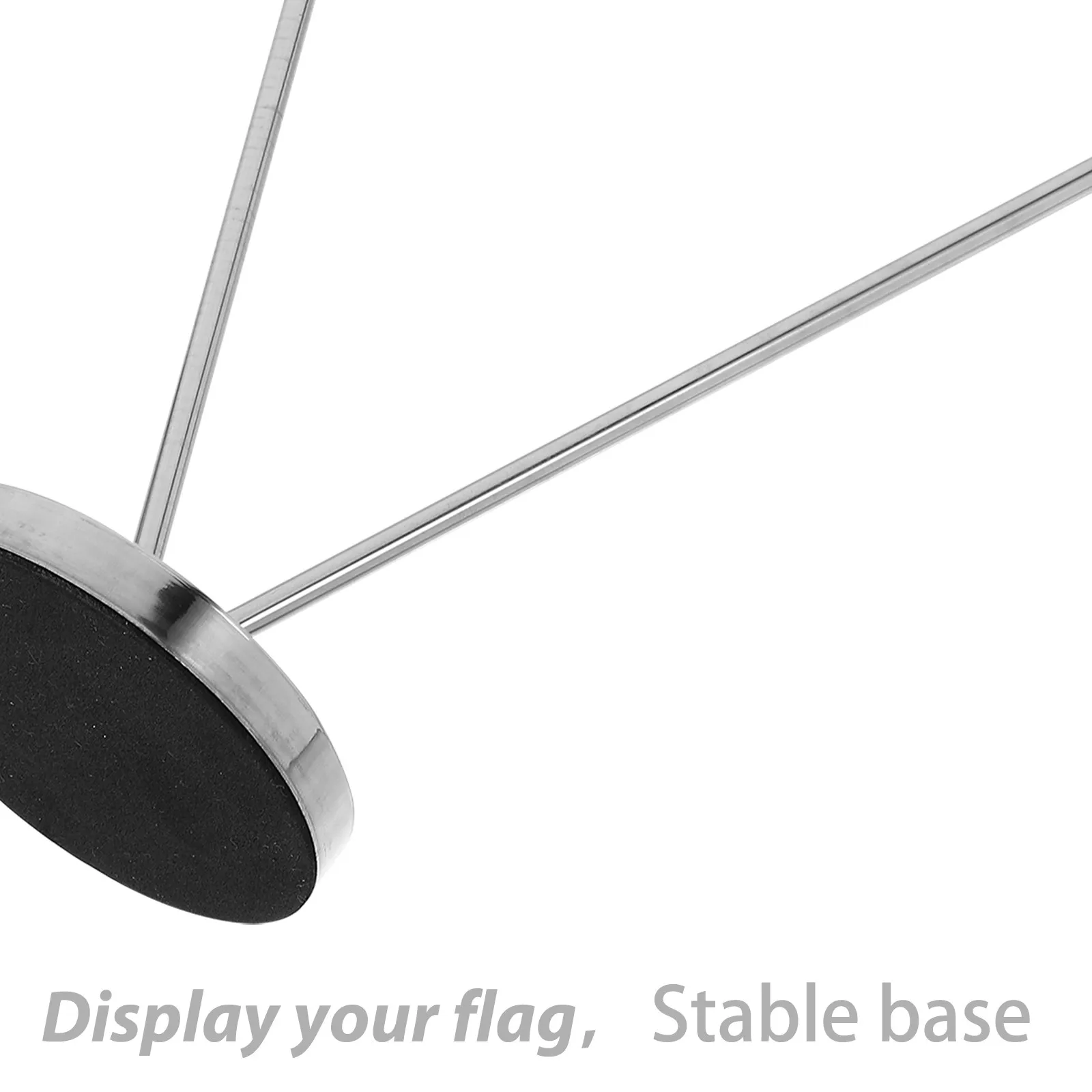 Stainless Steel Desk Flag Holder Table Flagpole Stand Sturdy Stable Base for Indoor Office Home Flag Display