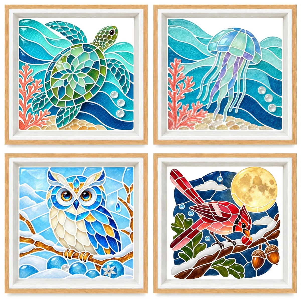 Aliexpress 1 Piece of sea glass Mosaic craft kit, photo frame, Painting animal Patterns, Handmade unique gifts for friends and family - Aliexpress Deal